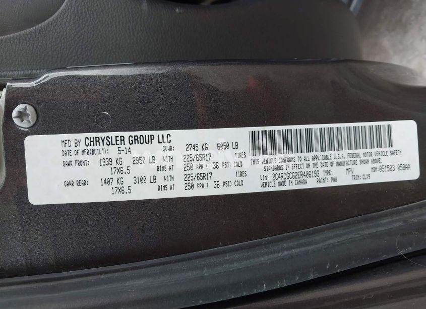 Photo 9 of 2014 Dodge Grand CARAVAN SXT 30TH ANNIVERSARY (VIN 2C4RDGCG2ER406193)