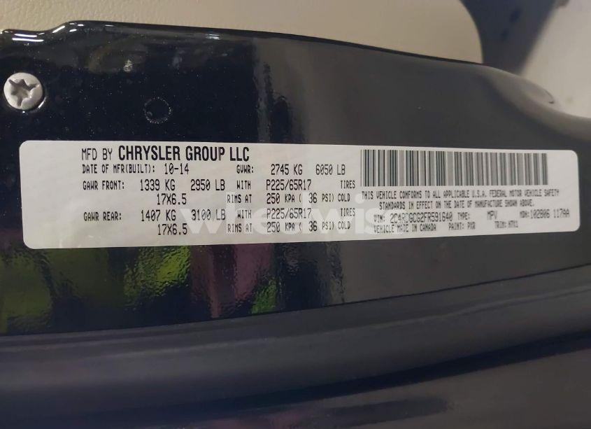 Photo 9 of 2015 Dodge Grand CARAVAN SXT (VIN 2C4RDGCG2FR591640)
