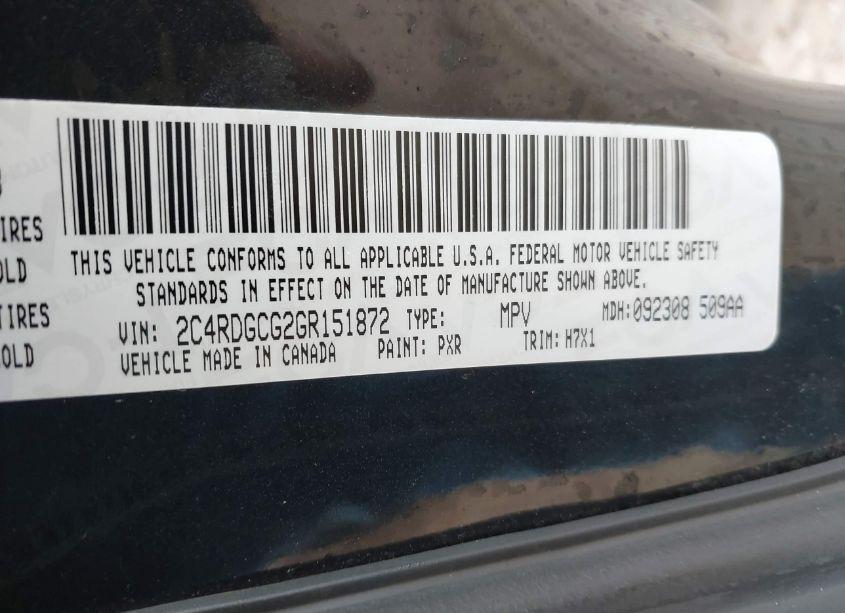 Photo 9 of 2016 Dodge Grand CARAVAN SXT (VIN 2C4RDGCG2GR151872)