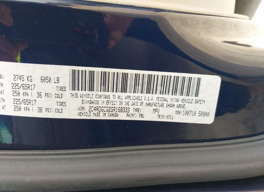 Photo 9 of 2016 Dodge Grand CARAVAN SXT (VIN 2C4RDGCG2GR168333)