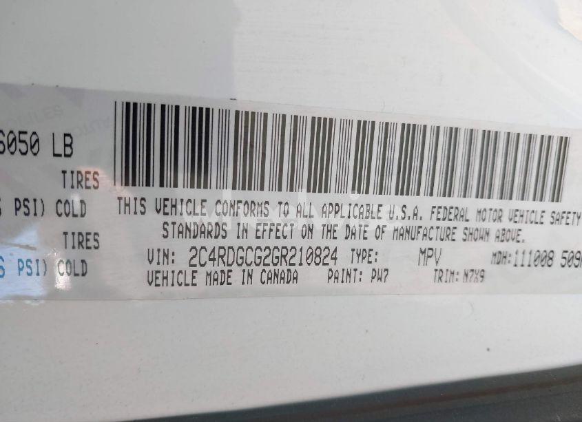 Photo 9 of 2016 Dodge Grand CARAVAN SXT (VIN 2C4RDGCG2GR210824)