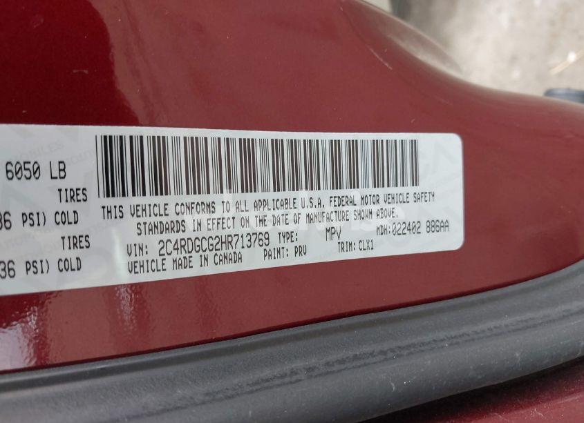 Photo 9 of 2017 Dodge Grand CARAVAN SXT (VIN 2C4RDGCG2HR713769)