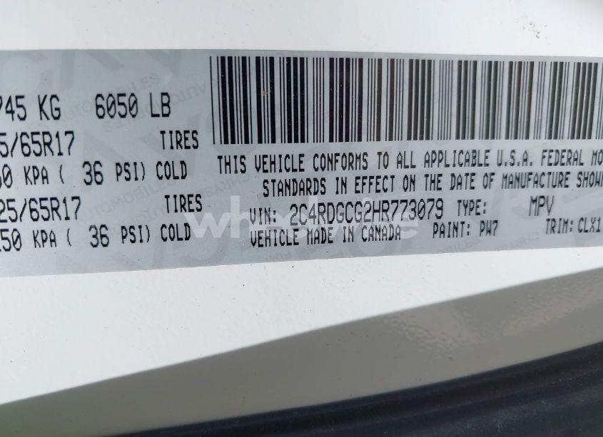 Photo 9 of 2017 Dodge Grand CARAVAN SXT (VIN 2C4RDGCG2HR773079)