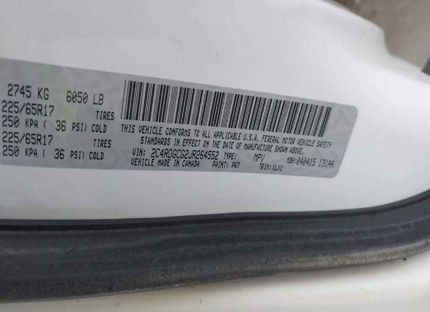 Photo 9 of 2018 Dodge Grand CARAVAN SXT (VIN 2C4RDGCG2JR264552)