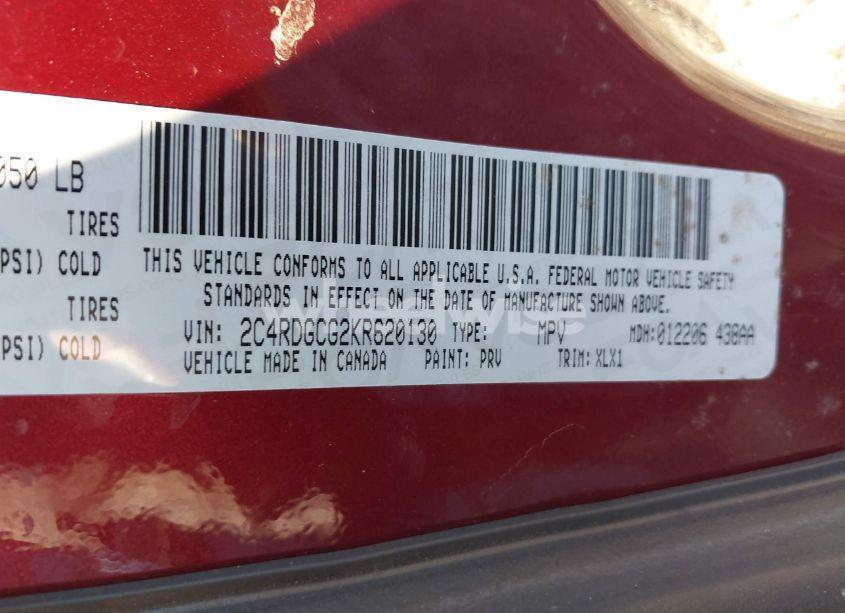 Photo 9 of 2019 Dodge Grand CARAVAN SXT (VIN 2C4RDGCG2KR620130)