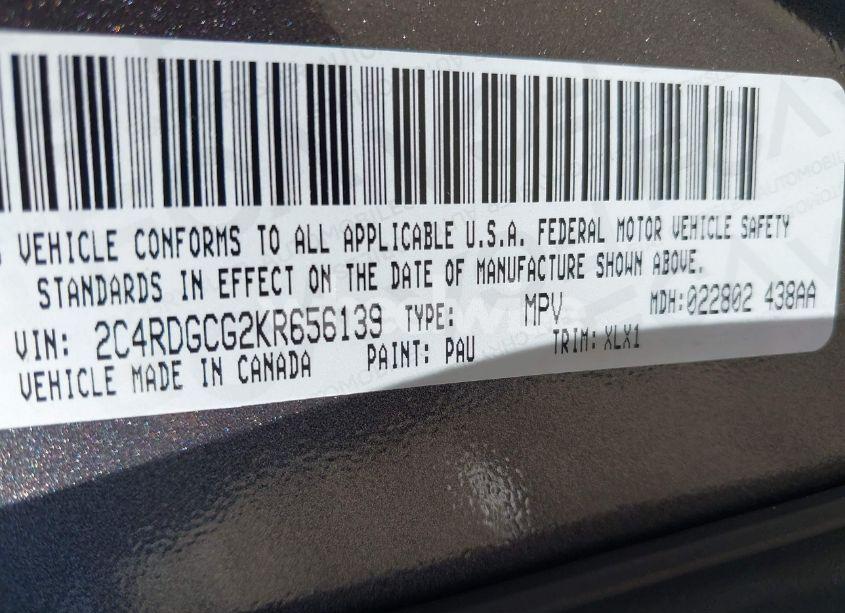 Photo 9 of 2019 Dodge Grand CARAVAN SXT (VIN 2C4RDGCG2KR656139)