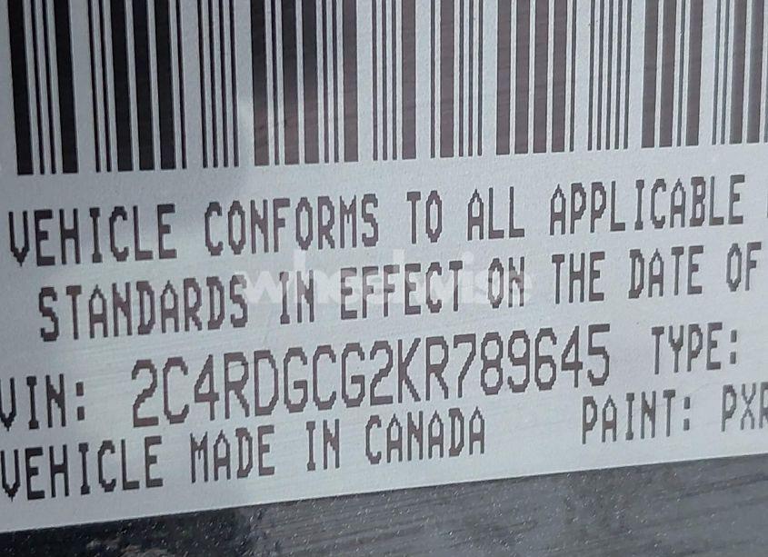 Photo 9 of 2019 Dodge Grand CARAVAN SXT 35TH ANNIVERSARY EDITION (VIN 2C4RDGCG2KR789645)