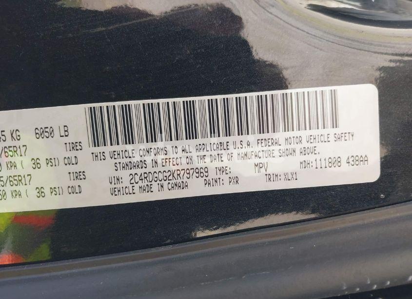 Photo 9 of 2019 Dodge Grand CARAVAN SXT (VIN 2C4RDGCG2KR797969)