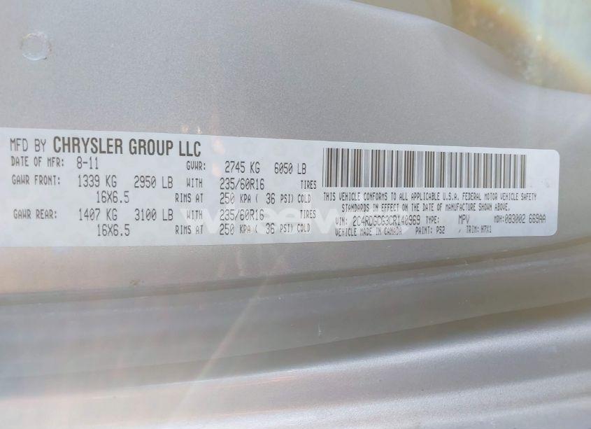 Photo 9 of 2012 Dodge Grand CARAVAN SXT (VIN 2C4RDGCG3CR140969)