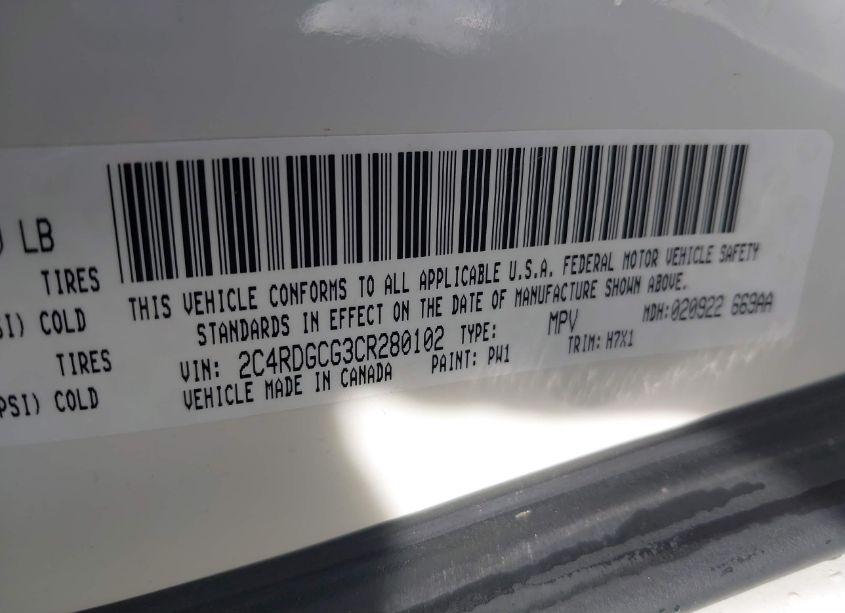 Photo 9 of 2012 Dodge Grand CARAVAN SXT (VIN 2C4RDGCG3CR280102)