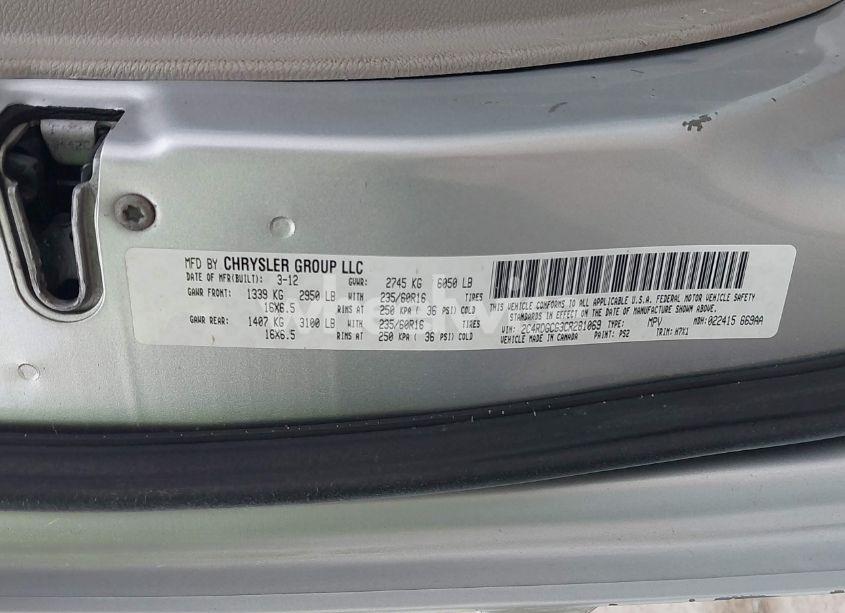 Photo 9 of 2012 Dodge Grand CARAVAN SXT (VIN 2C4RDGCG3CR281069)