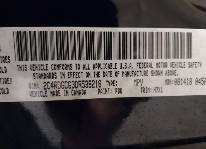 Photo 9 of 2013 Dodge Grand CARAVAN SXT (VIN 2C4RDGCG3DR538216)