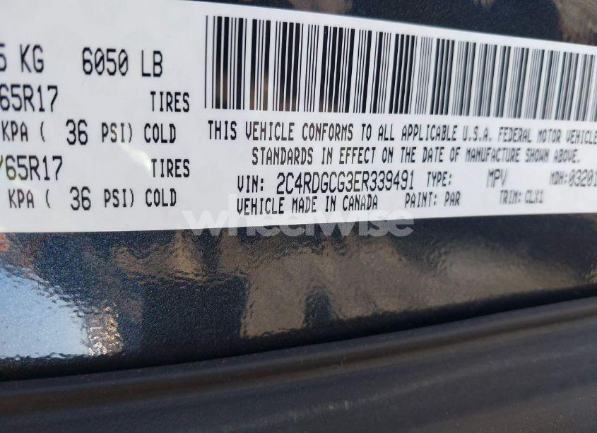 Photo 9 of 2014 Dodge Grand CARAVAN SXT 30TH ANNIVERSARY (VIN 2C4RDGCG3ER339491)