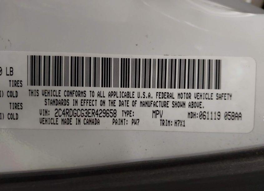 Photo 9 of 2014 Dodge Grand CARAVAN SXT (VIN 2C4RDGCG3ER429658)