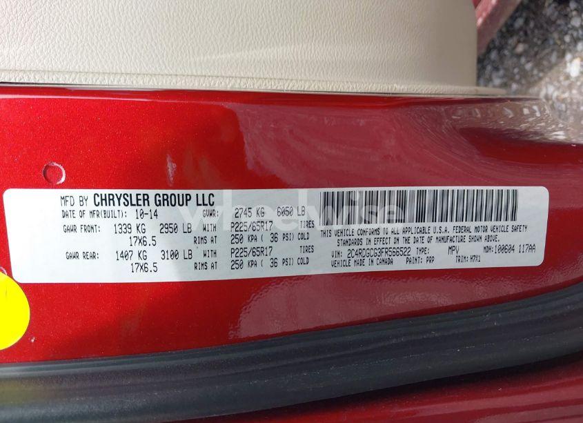 Photo 9 of 2015 Dodge Grand CARAVAN SXT (VIN 2C4RDGCG3FR566522)