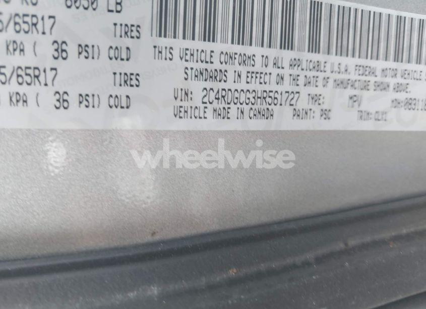 Photo 9 of 2017 Dodge Grand CARAVAN SXT (VIN 2C4RDGCG3HR561727)