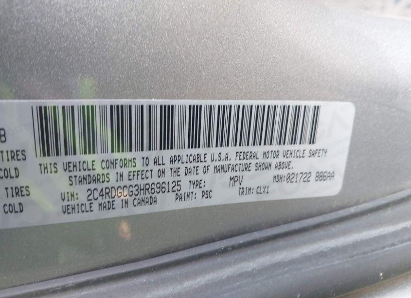 Photo 9 of 2017 Dodge Grand CARAVAN SXT (VIN 2C4RDGCG3HR696125)