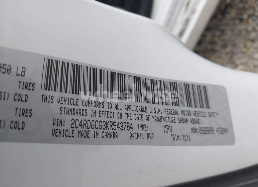 Photo 9 of 2019 Dodge Grand CARAVAN SXT (VIN 2C4RDGCG3KR543784)