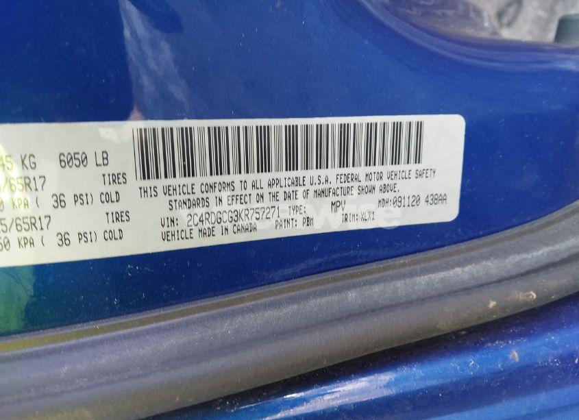 Photo 9 of 2019 Dodge Grand CARAVAN SXT (VIN 2C4RDGCG3KR757271)