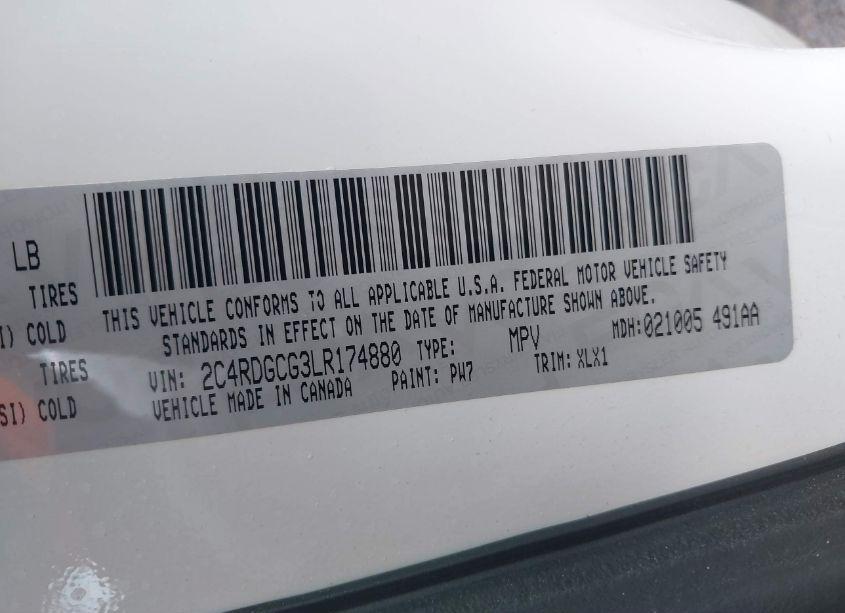 Photo 9 of 2020 Dodge Grand CARAVAN SXT (VIN 2C4RDGCG3LR174880)