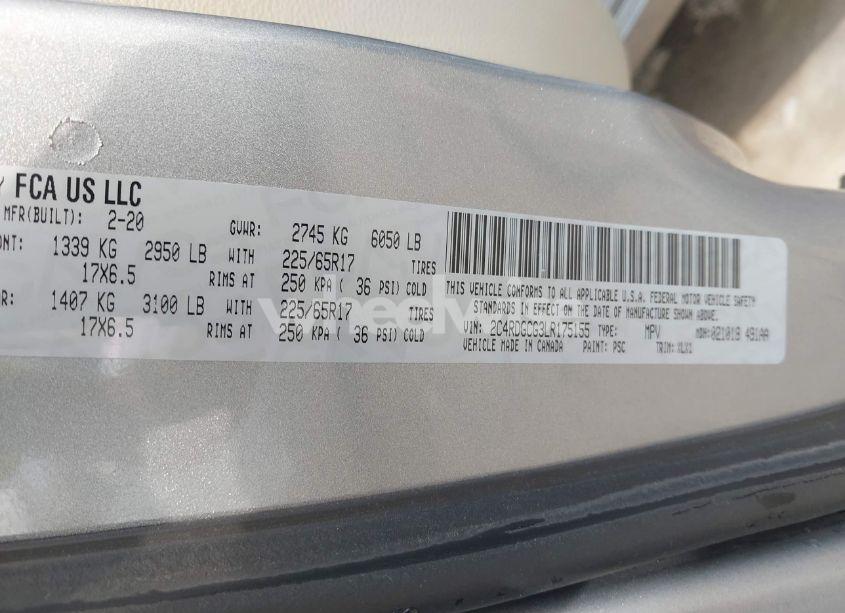 Photo 9 of 2020 Dodge Grand CARAVAN SXT (VIN 2C4RDGCG3LR175155)