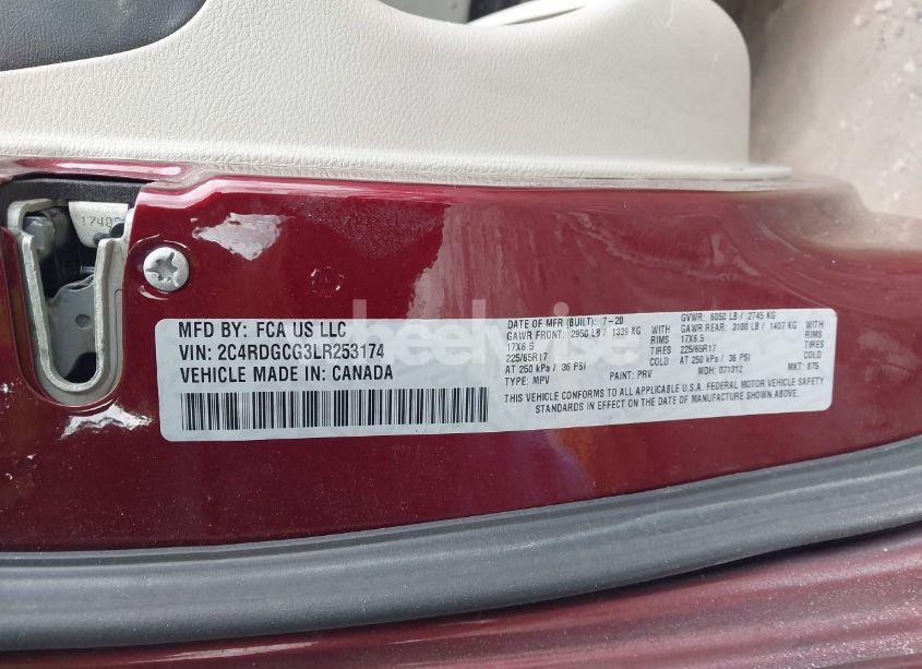 Photo 9 of 2020 Dodge Grand CARAVAN SXT (VIN 2C4RDGCG3LR253174)