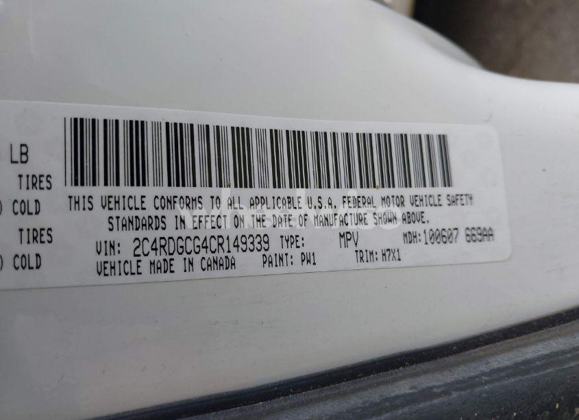 Photo 9 of 2012 Dodge Grand CARAVAN SXT (VIN 2C4RDGCG4CR149339)