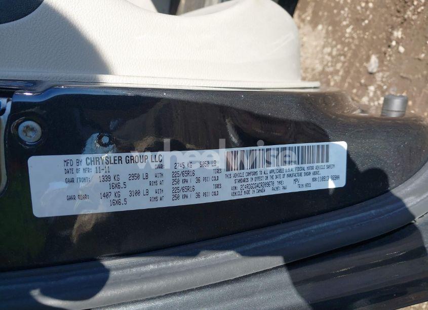 Photo 9 of 2012 Dodge Grand CARAVAN SXT (VIN 2C4RDGCG4CR209670)