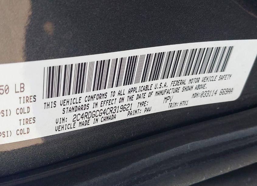 Photo 9 of 2012 Dodge Grand CARAVAN SXT (VIN 2C4RDGCG4CR319621)