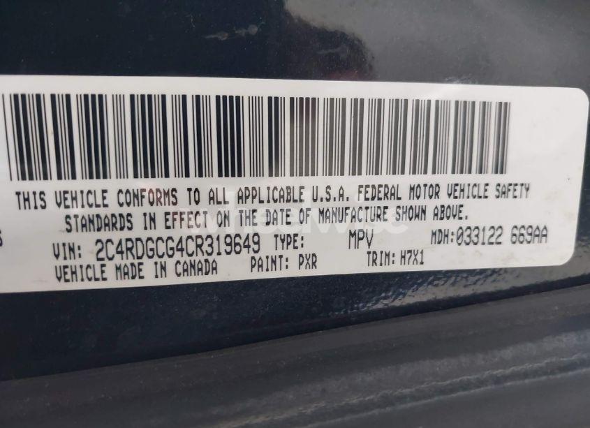 Photo 9 of 2012 Dodge Grand CARAVAN SXT (VIN 2C4RDGCG4CR319649)