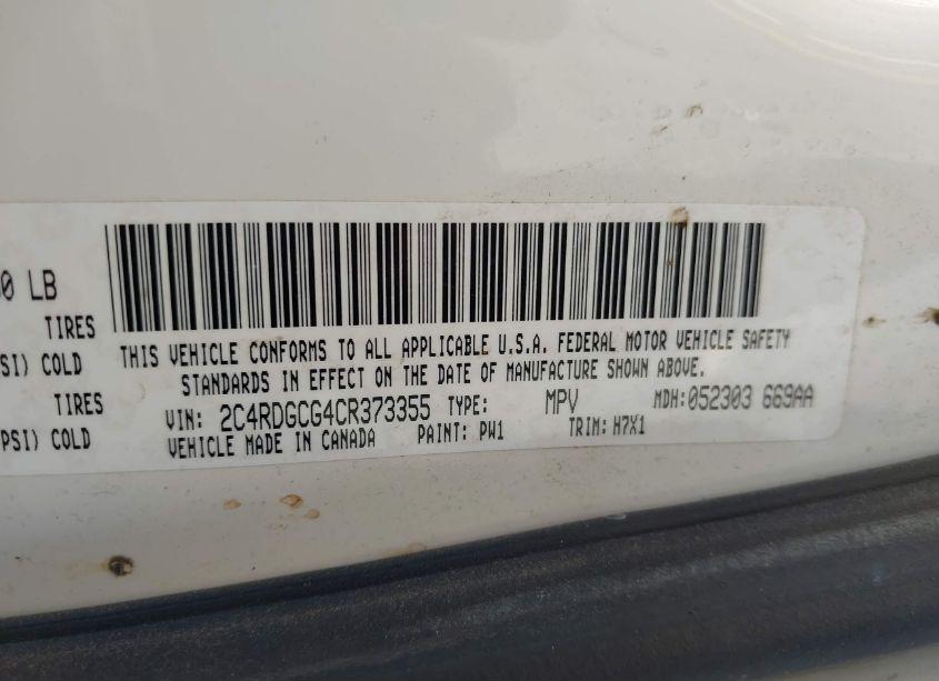 Photo 9 of 2012 Dodge Grand CARAVAN SXT (VIN 2C4RDGCG4CR373355)