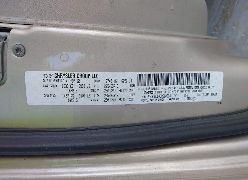 Photo 9 of 2013 Dodge Grand CARAVAN SXT (VIN 2C4RDGCG4DR610864)