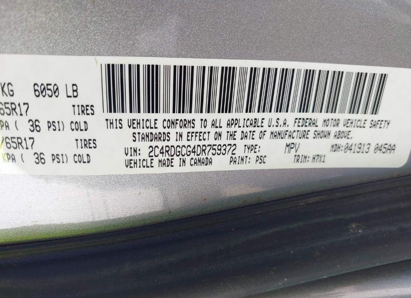 Photo 9 of 2013 Dodge Grand CARAVAN SXT (VIN 2C4RDGCG4DR759372)