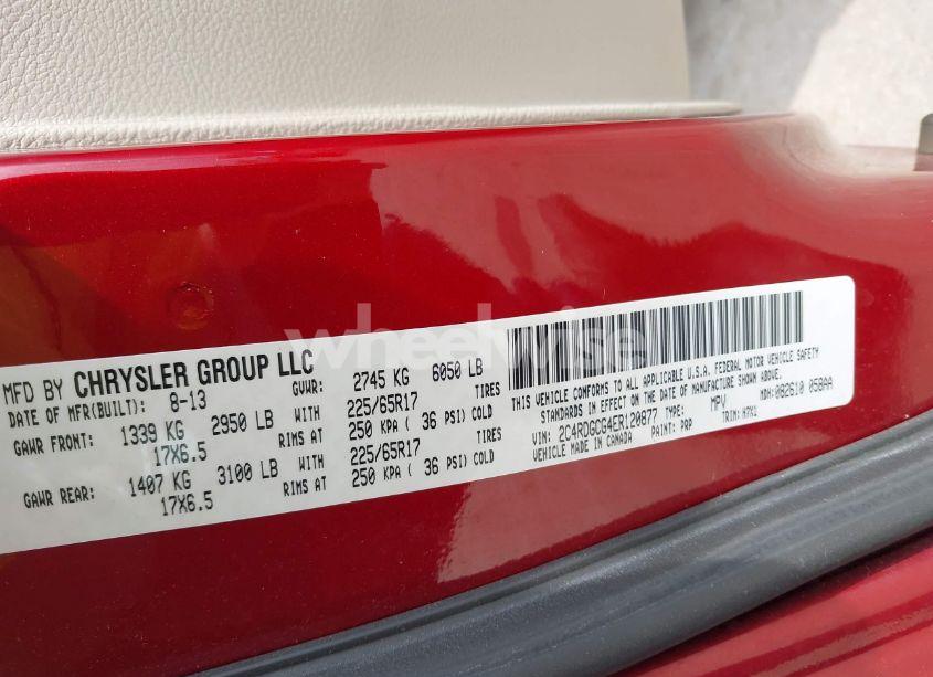 Photo 9 of 2014 Dodge Grand CARAVAN SXT (VIN 2C4RDGCG4ER120877)