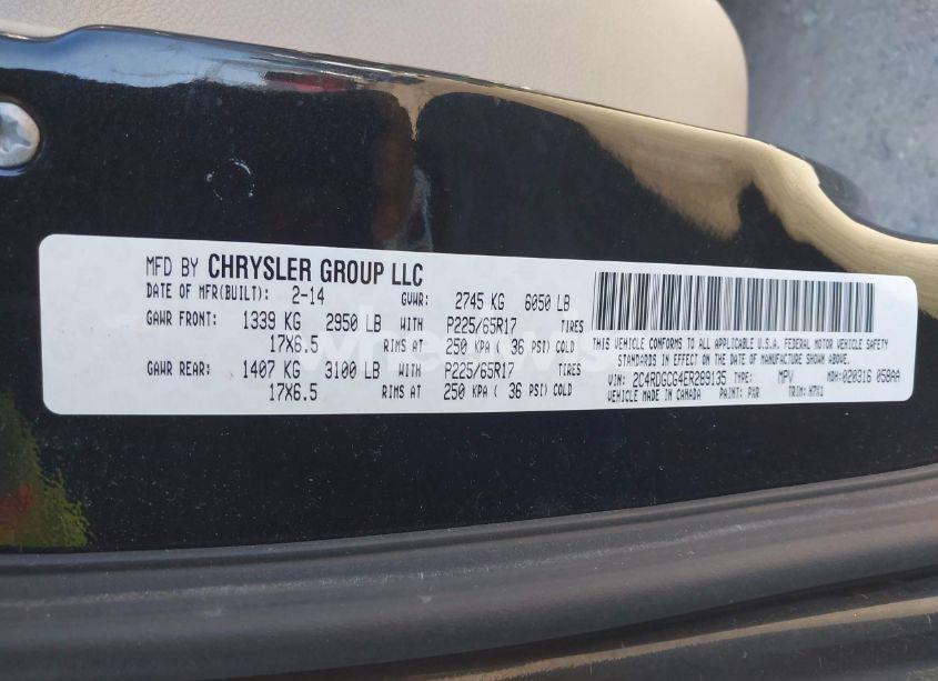 Photo 9 of 2014 Dodge Grand CARAVAN SXT (VIN 2C4RDGCG4ER289135)