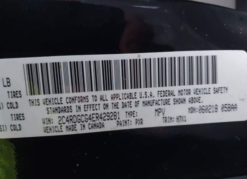 Photo 9 of 2014 Dodge Grand CARAVAN SXT (VIN 2C4RDGCG4ER429281)