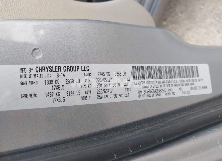 Photo 9 of 2014 Dodge Grand CARAVAN SXT 30TH ANNIVERSARY (VIN 2C4RDGCG4ER452513)