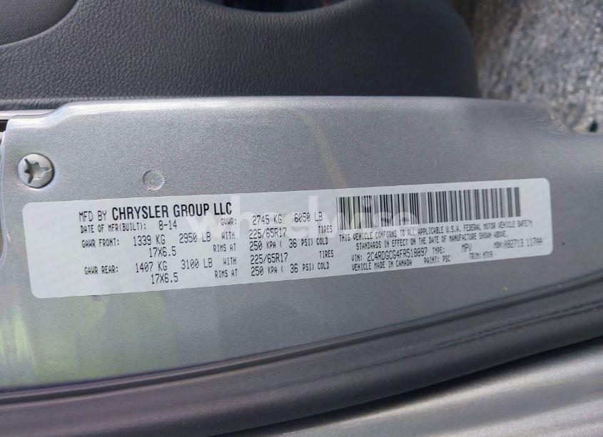 Photo 9 of 2015 Dodge Grand CARAVAN SXT (VIN 2C4RDGCG4FR518897)