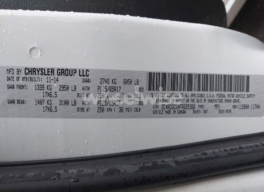 Photo 9 of 2015 Dodge Grand CARAVAN SXT (VIN 2C4RDGCG4FR625366)