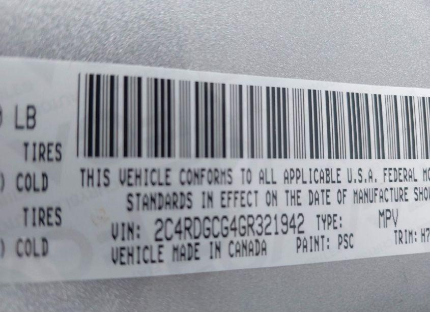 Photo 9 of 2016 Dodge Grand CARAVAN SXT (VIN 2C4RDGCG4GR321942)