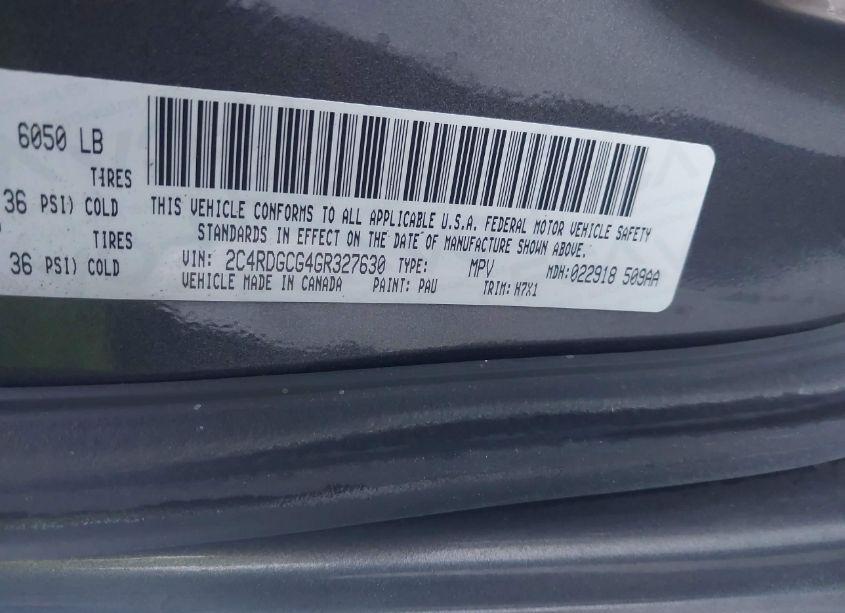 Photo 9 of 2016 Dodge Grand CARAVAN SXT (VIN 2C4RDGCG4GR327630)