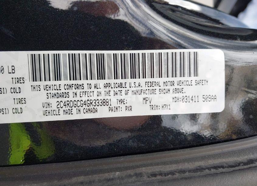 Photo 9 of 2016 Dodge Grand CARAVAN SXT (VIN 2C4RDGCG4GR333881)