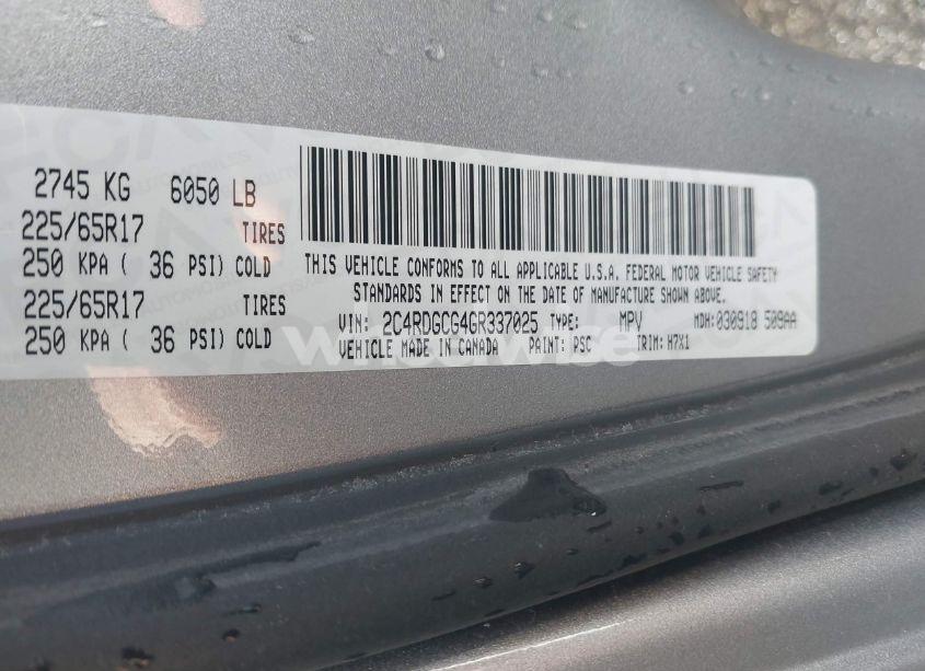 Photo 9 of 2016 Dodge Grand CARAVAN SXT (VIN 2C4RDGCG4GR337025)