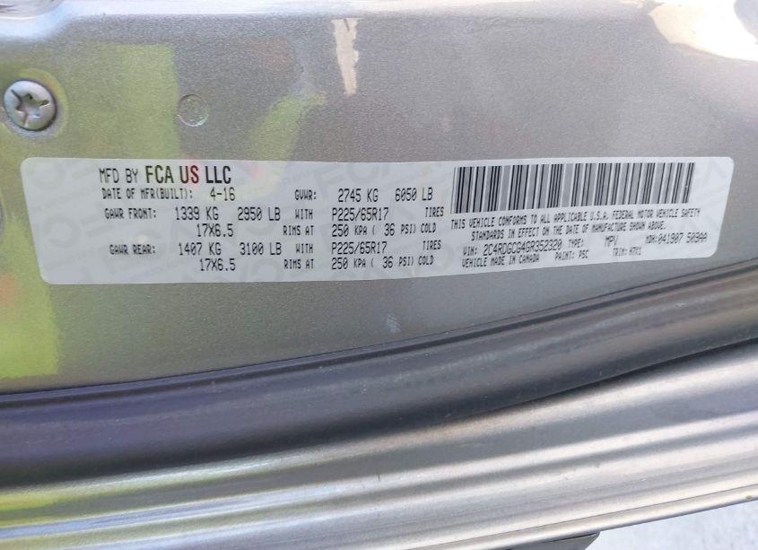 Photo 9 of 2016 Dodge Grand CARAVAN SXT (VIN 2C4RDGCG4GR352320)