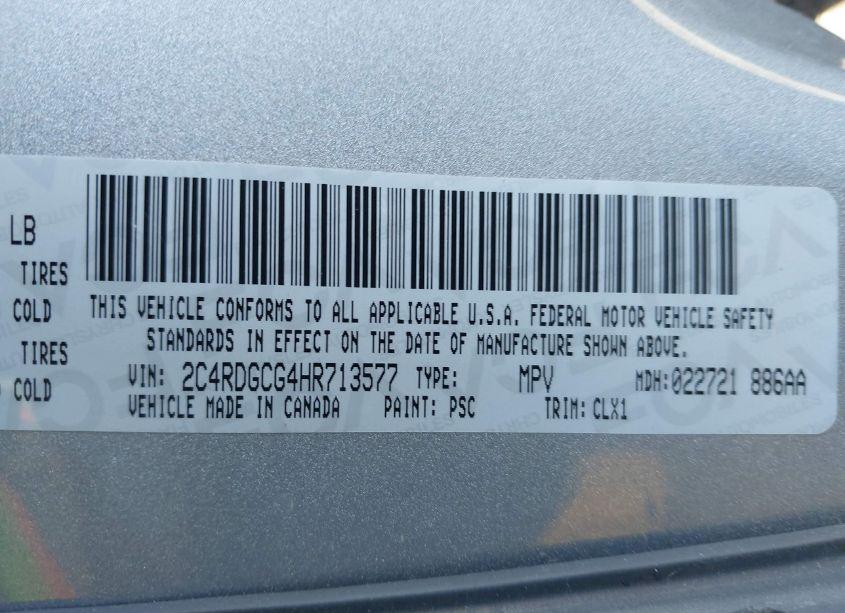 Photo 9 of 2017 Dodge Grand CARAVAN SXT (VIN 2C4RDGCG4HR713577)