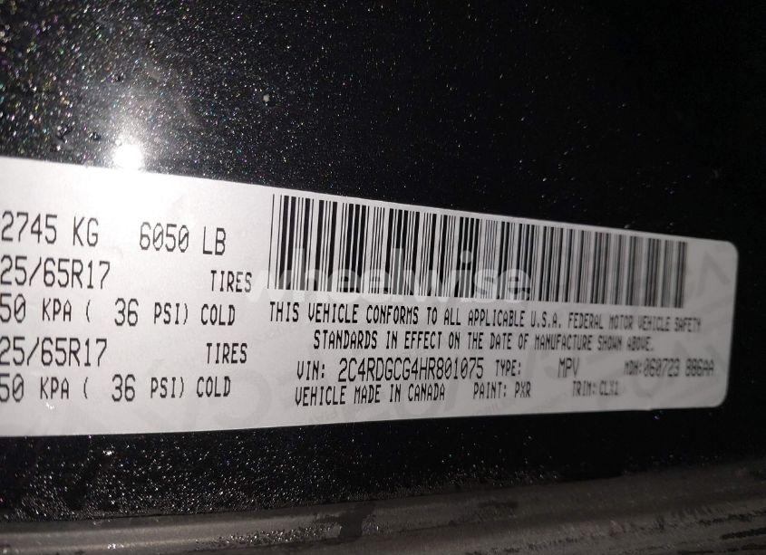 Photo 9 of 2017 Dodge Grand CARAVAN SXT (VIN 2C4RDGCG4HR801075)