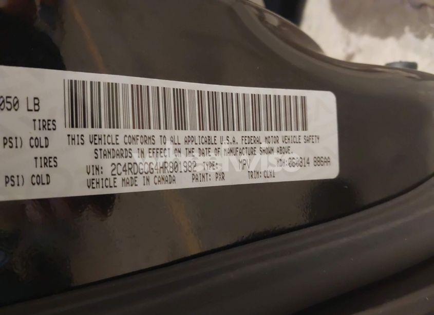 Photo 9 of 2017 Dodge Grand CARAVAN SXT (VIN 2C4RDGCG4HR801982)