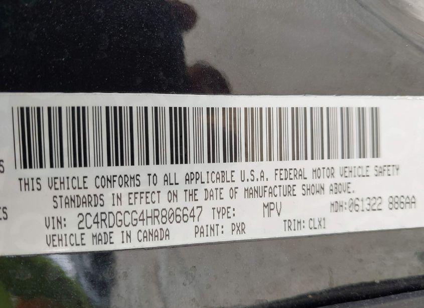 Photo 9 of 2017 Dodge Grand CARAVAN SXT (VIN 2C4RDGCG4HR806647)