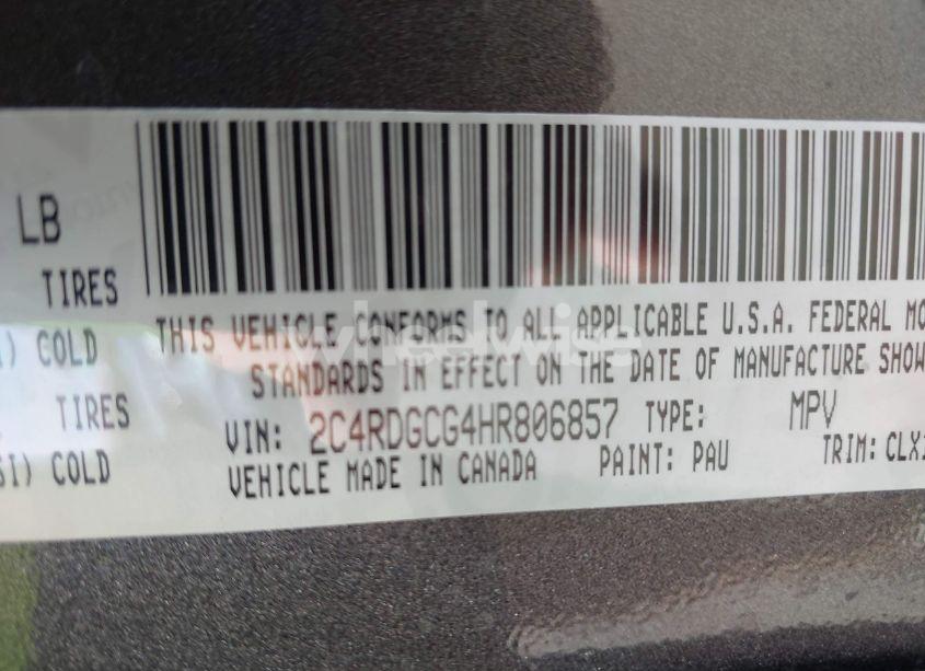 Photo 9 of 2017 Dodge Grand CARAVAN SXT (VIN 2C4RDGCG4HR806857)