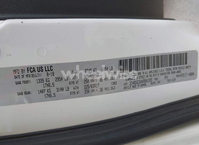 Photo 9 of 2019 Dodge Grand CARAVAN SXT (VIN 2C4RDGCG4KR501995)